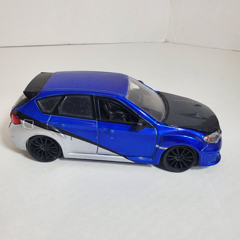 Joda Toys 1:24 Scale 2012 Subaru Impreza WRX STI Blue Silver Die-Cast Model Car